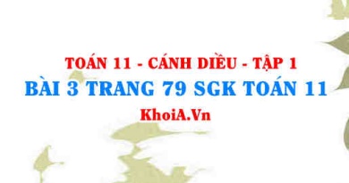 Bài 3 trang 79 SGK Toán 11 tập 1 Cánh Diều